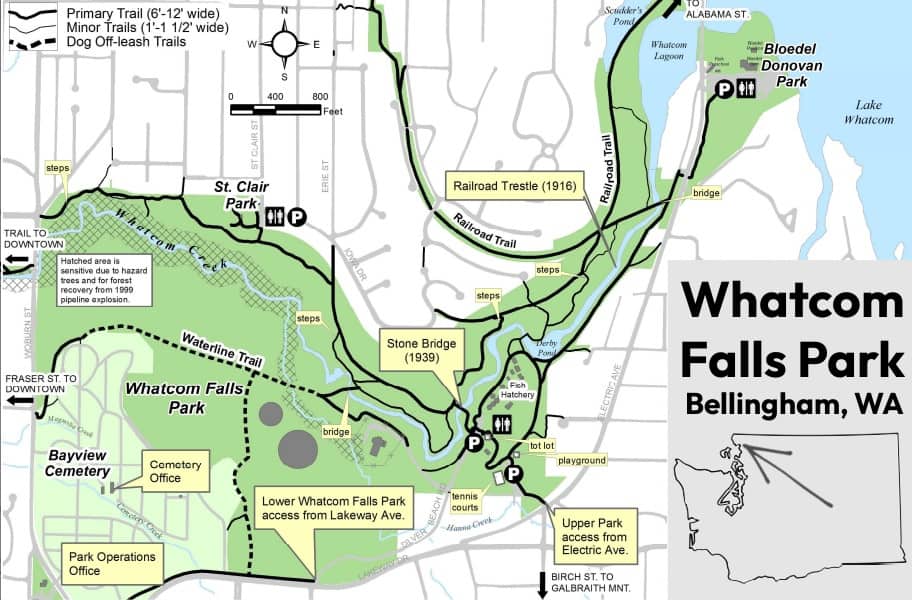 map of whatcom falls park